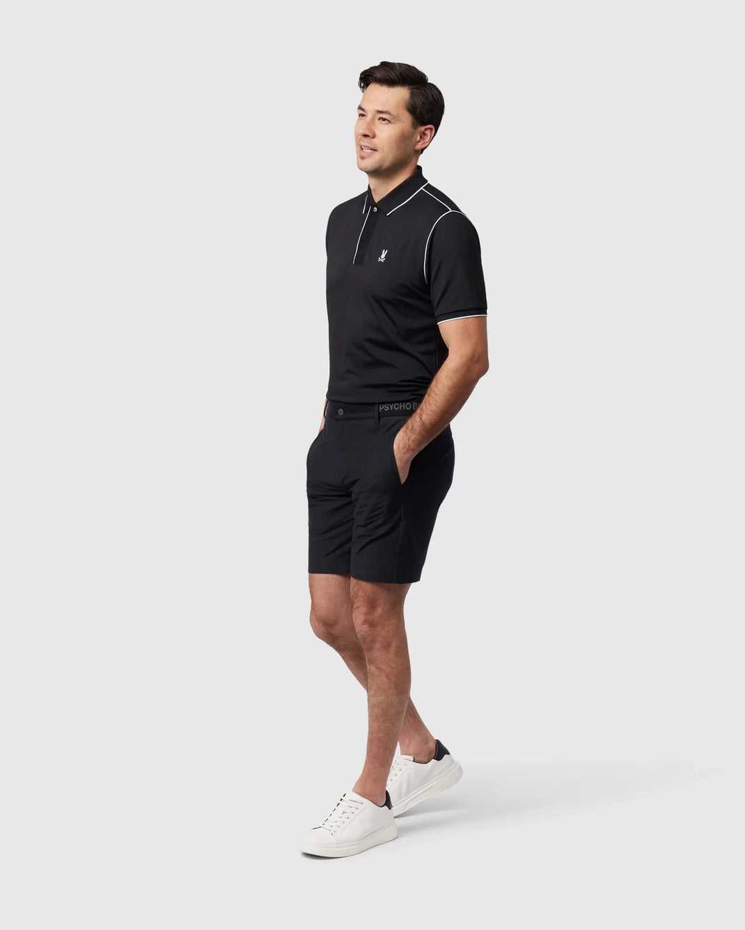 Polos Psycho Bunny Perinton Sport Polo Noir Homme | OTH-06569110